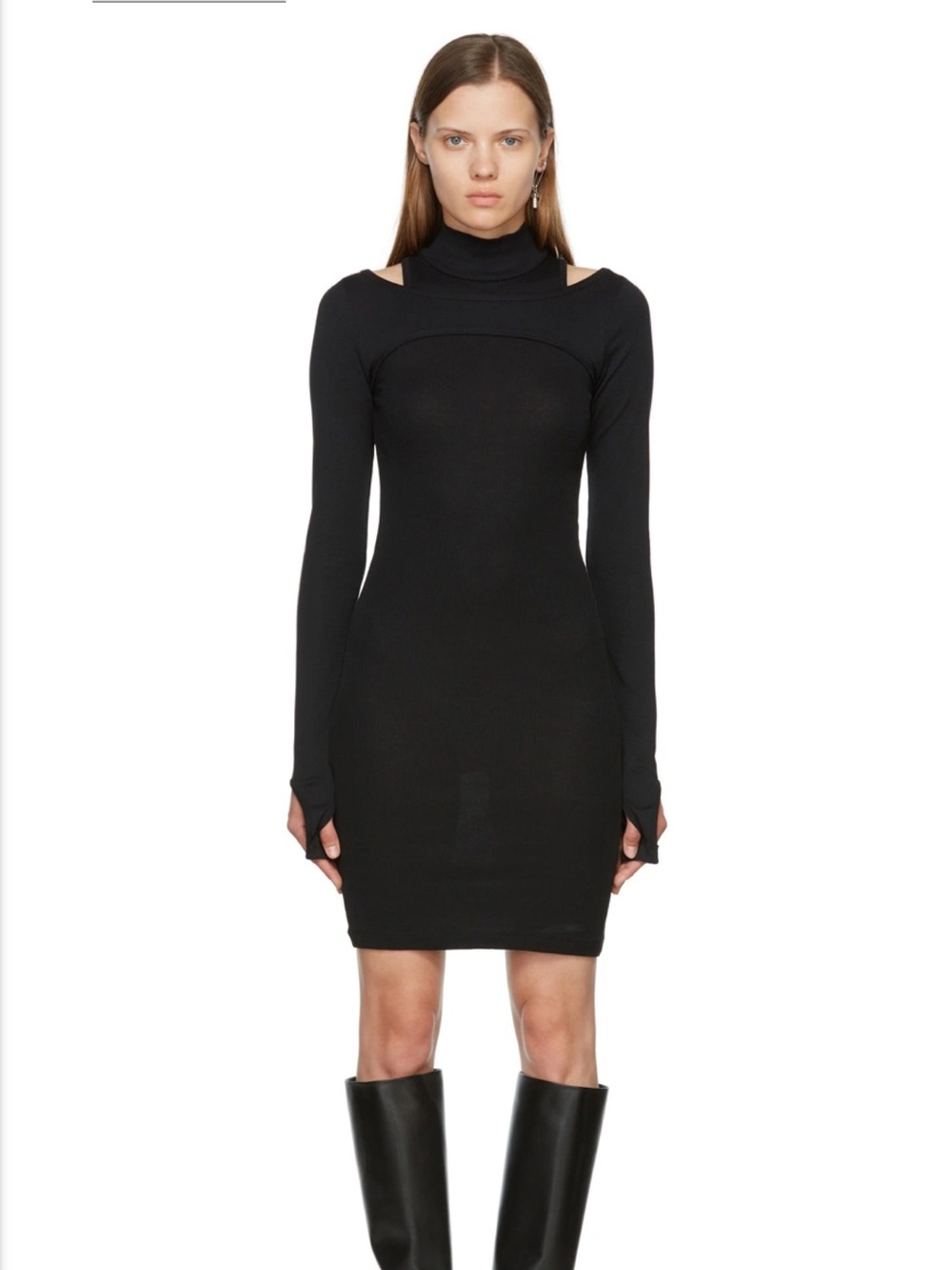 Helmut Lang Rib Cutout Dress XS